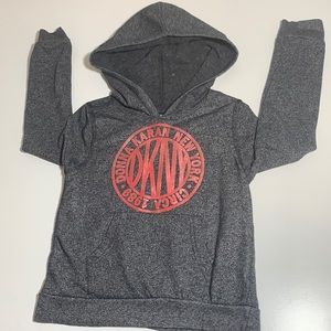 Girl’s DKNY heather grey hoodie sweatshirt…